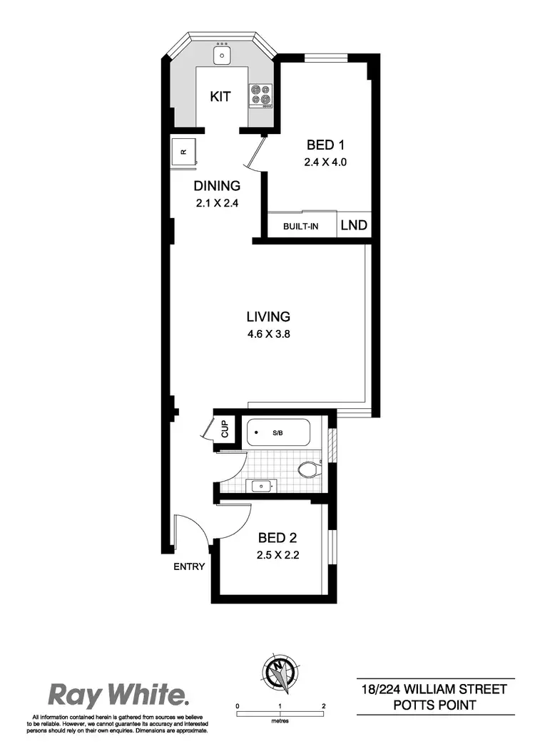 Floorplan of Homely apartment listing, 18/224-226 William Street, Potts Point NSW 2011