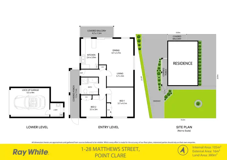 Floorplan of Homely semi-detached listing, 1/28 Matthews Parade, Point Clare NSW 2250