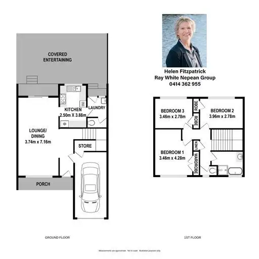 Floorplan of Homely townhouse listing, 3/123a Evan Street, South Penrith NSW 2750