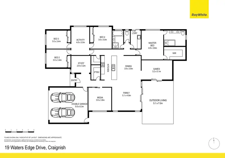Floorplan of Homely house listing, 19 Waters Edge Drive, Craignish QLD 4655