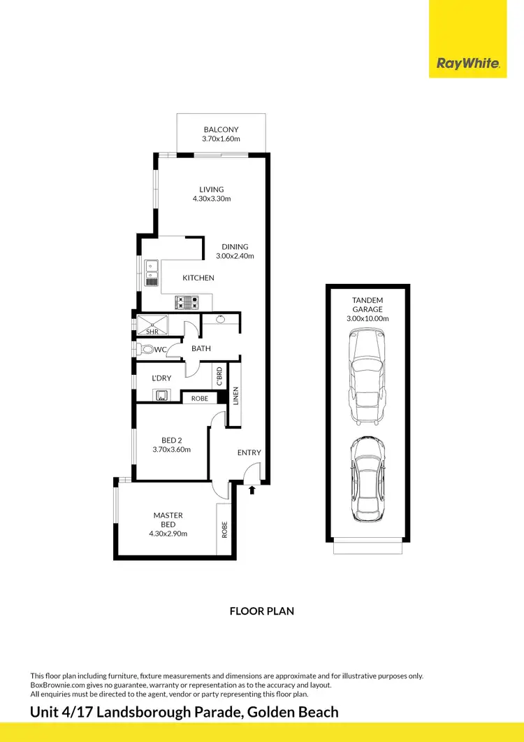 Floorplan of Homely unit listing, Unit 4/17 Landsborough Parade, Golden Beach QLD 4551
