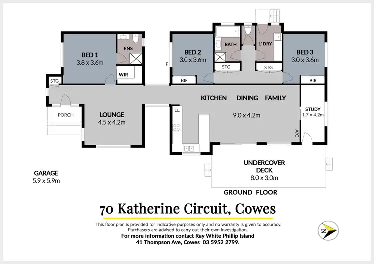 Floorplan of Homely house listing, 70 Katherine Circuit, Cowes VIC 3922