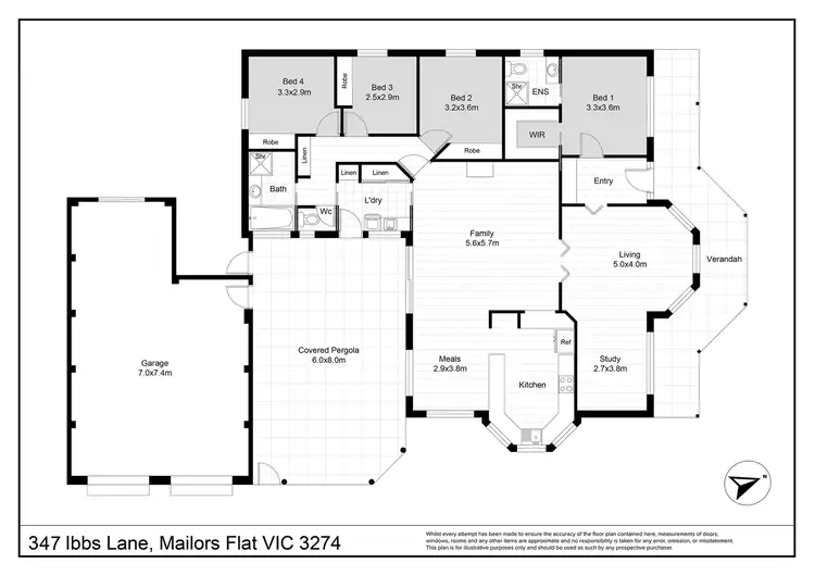 Floorplan of Homely house listing, 347 Ibbs Lane, Mailors Flat VIC 3275
