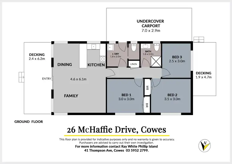 Floorplan of Homely house listing, 26 McHaffie Drive, Cowes VIC 3922