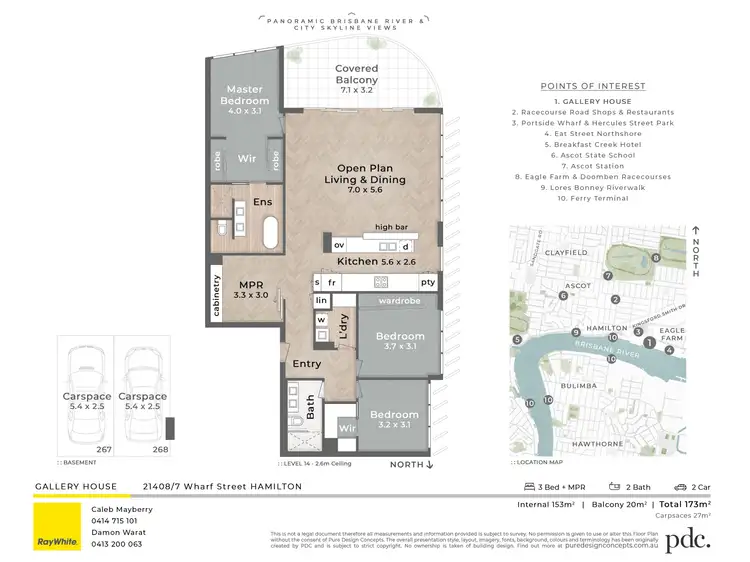 Floorplan of Homely unit listing, 21408/7 Wharf Street, Hamilton QLD 4007