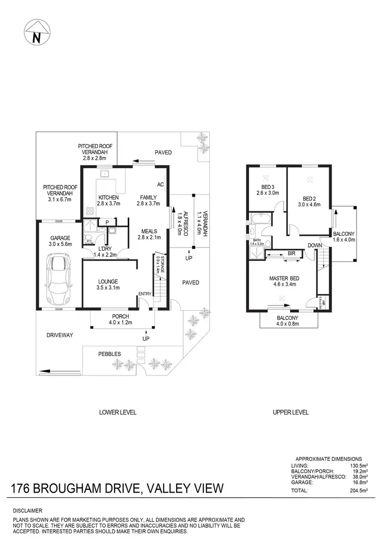 Floorplan of Homely house listing, 176 Brougham Drive, Valley View SA 5093