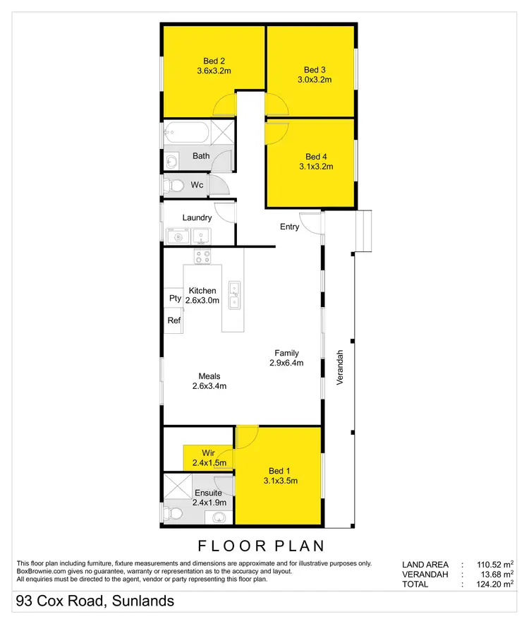 Floorplan of Homely house listing, 93 Cox Road, Sunlands SA 5322