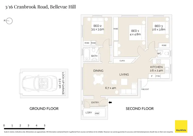 Floorplan of Homely apartment listing, 3/16 Cranbrook Road, Bellevue Hill NSW 2023