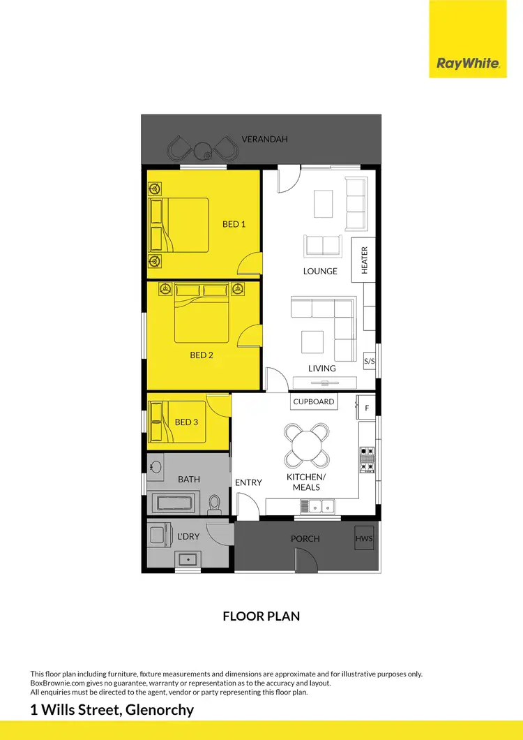 Floorplan of Homely house listing, 1 Wills Street, Glenorchy VIC 3385