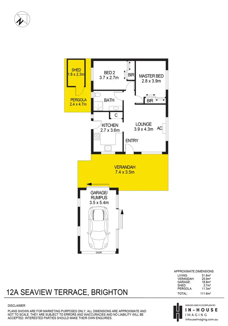 Floorplan of Homely house listing, 12A Seaview Terrace, Brighton SA 5048