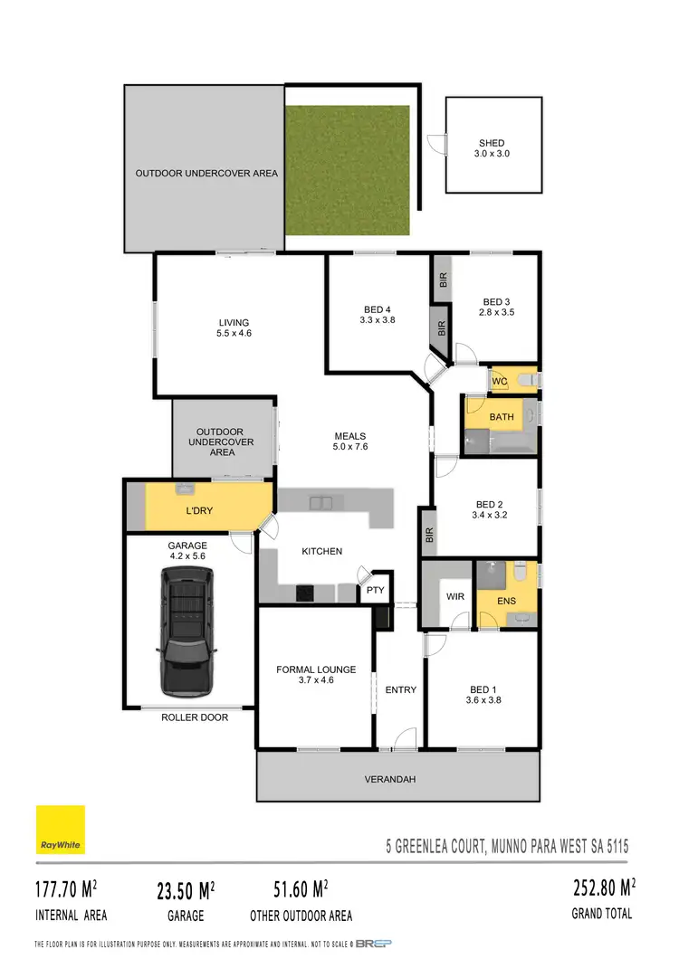 Floorplan of Homely house listing, 5 Greenlea Court, Munno Para West SA 5115