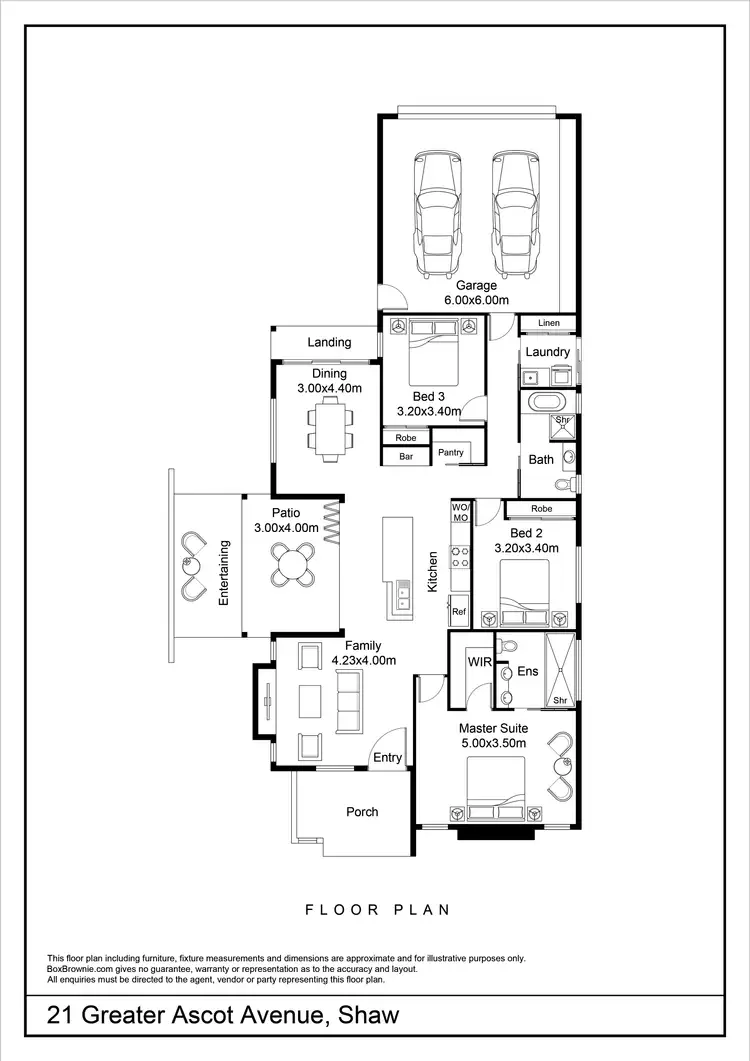 Floorplan of Homely house listing, 21 Greater Ascot Avenue, Shaw QLD 4818