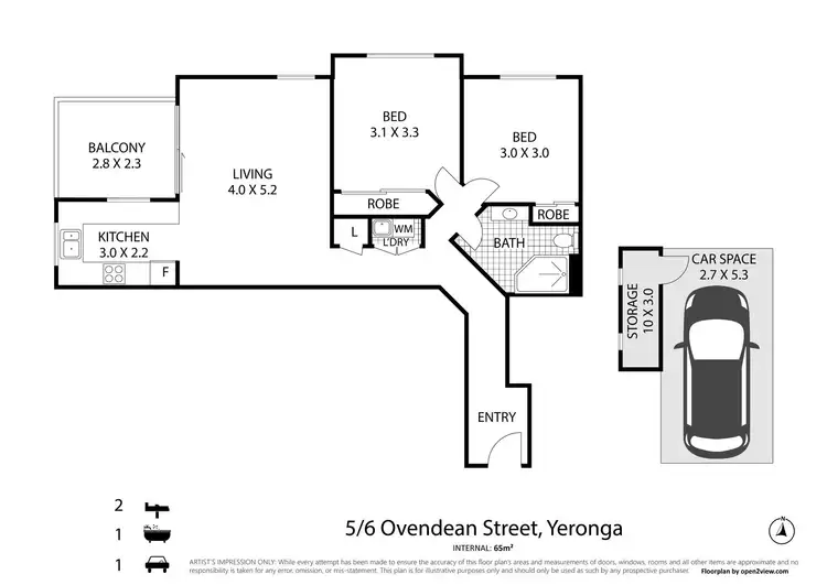 Floorplan of Homely unit listing, 5/6 Ovendean Street, Yeronga QLD 4104