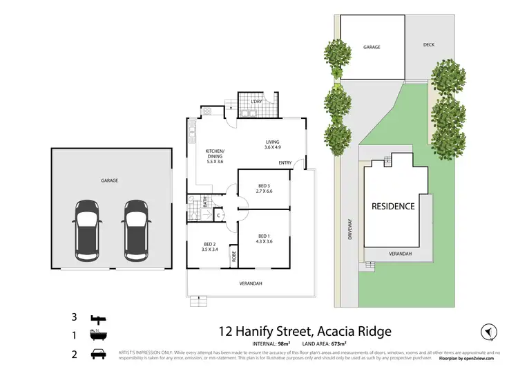 Floorplan of Homely house listing, 12 Hanify Street, Acacia Ridge QLD 4110