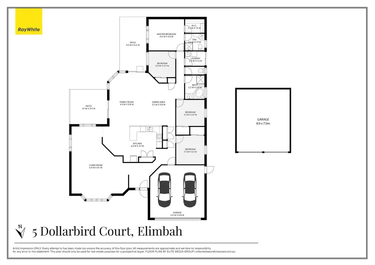 Floorplan of Homely house listing, 5 Dollarbird Court, Elimbah QLD 4516