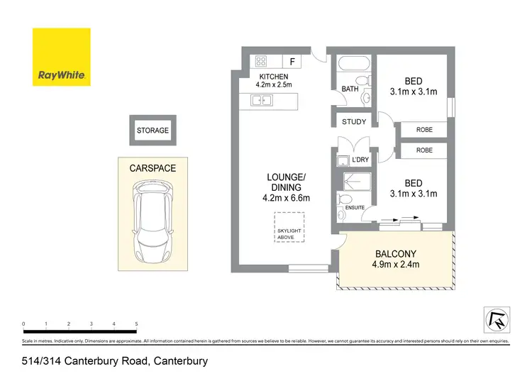 Floorplan of Homely apartment listing, 514/314 Canterbury Road (Access via Canton St), Canterbury NSW 2193