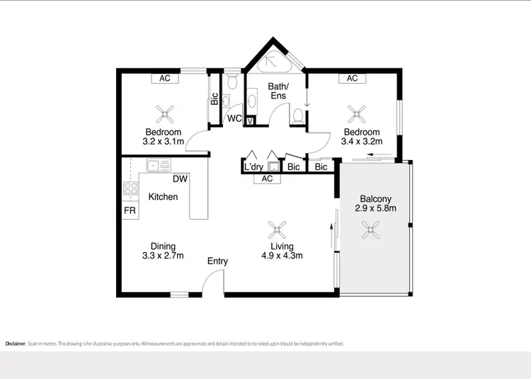 Floorplan of Homely apartment listing, A38/6 Challenor Drive, Cable Beach WA 6726