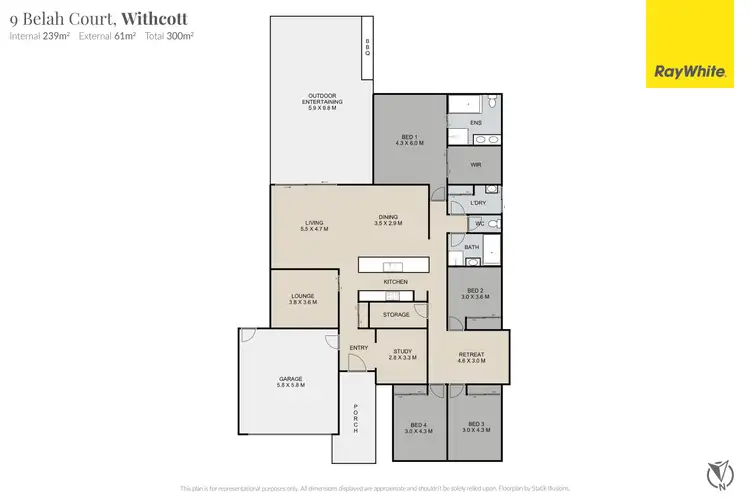 Floorplan of Homely house listing, 9 Belah Court, Withcott QLD 4352