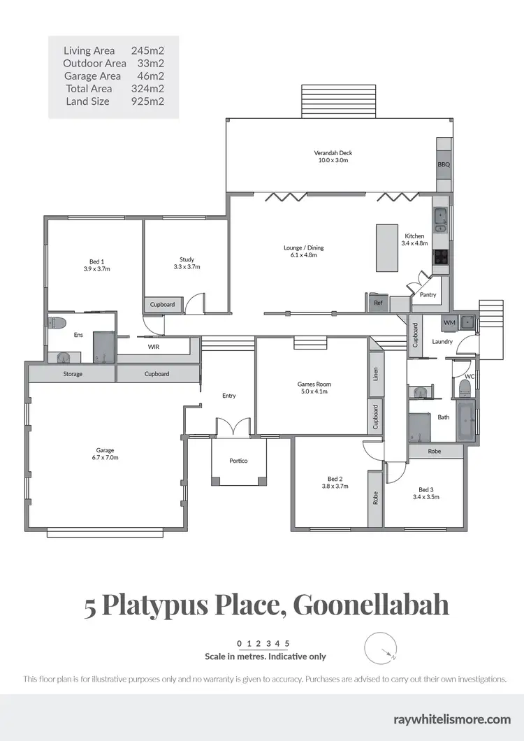 Floorplan of Homely house listing, 5 Platypus Place, Goonellabah NSW 2480