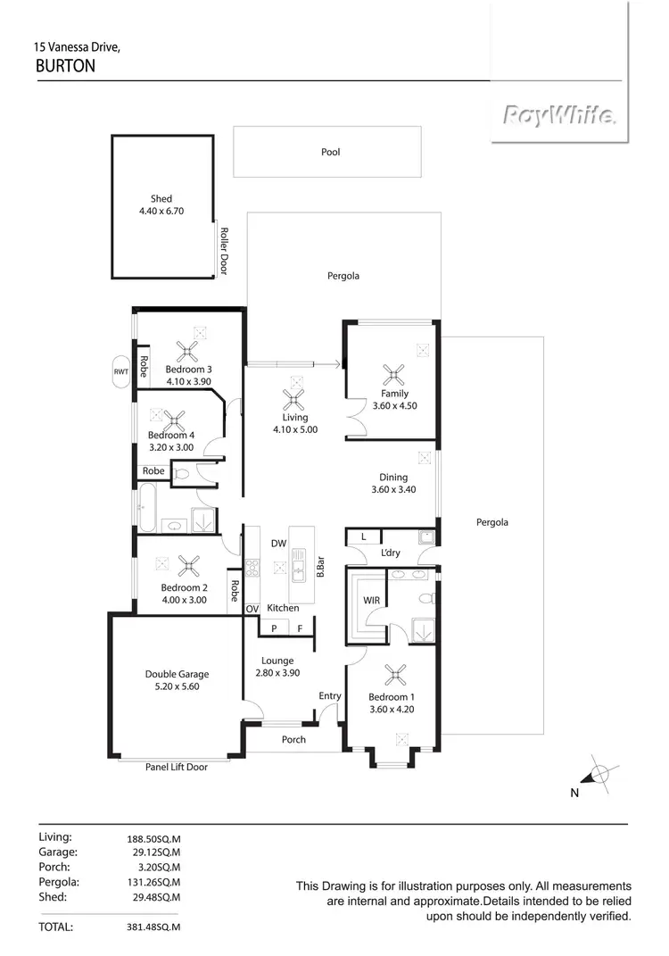 Floorplan of Homely house listing, 15 Vanessa Drive, Burton SA 5110