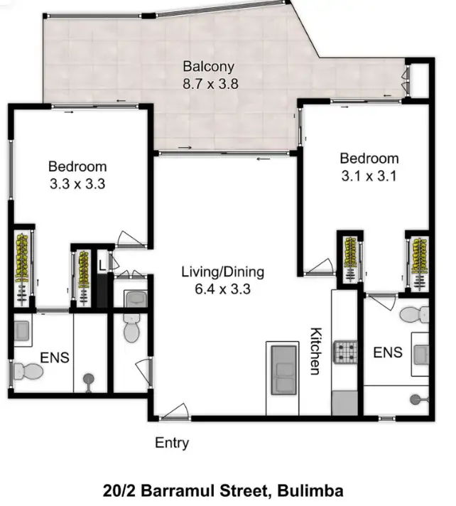 Floorplan of Homely house listing, 20/2 Barramul Street, Bulimba QLD 4171