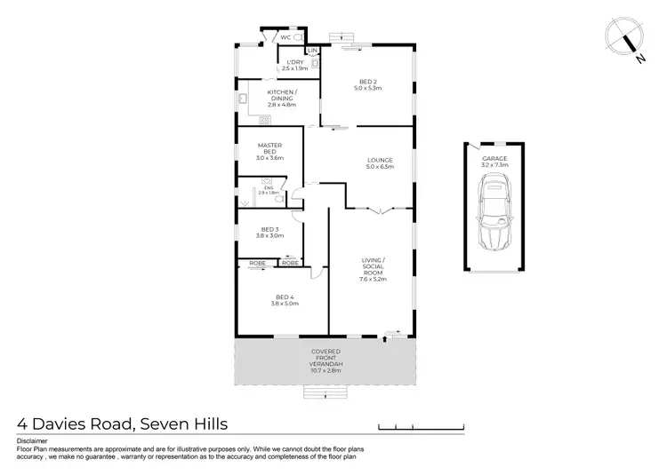 Floorplan of Homely house listing, 4 Davies Road, Seven Hills NSW 2147