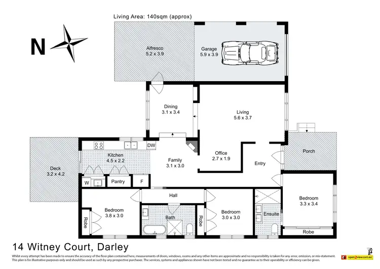 Floorplan of Homely house listing, 14 Witney Court, Darley VIC 3340