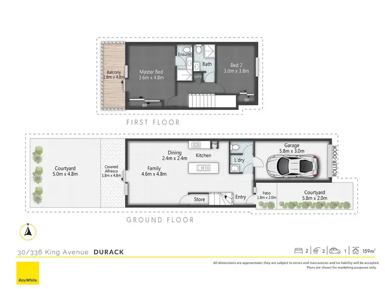 Floorplan of Homely townhouse listing, 30/336 King Avenue, Durack QLD 4077