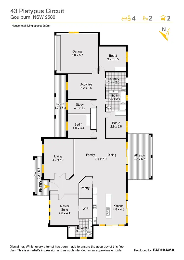 Floorplan of Homely house listing, 43 Platypus Circuit, Goulburn NSW 2580