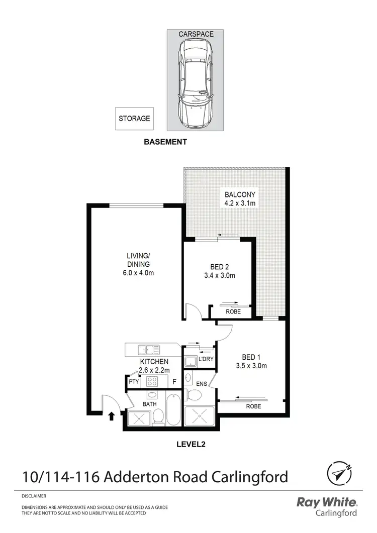 Floorplan of Homely unit listing, 10/114-116 Adderton Road, Carlingford NSW 2118