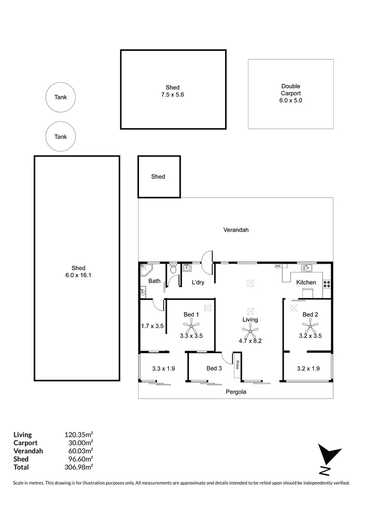 Floorplan of Homely house listing, 53 Ryan Road, Waterloo Corner SA 5110