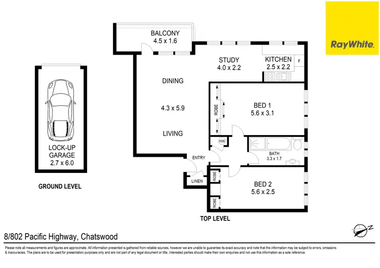Floorplan of Homely unit listing, 8/802 Pacific Highway, Chatswood NSW 2067