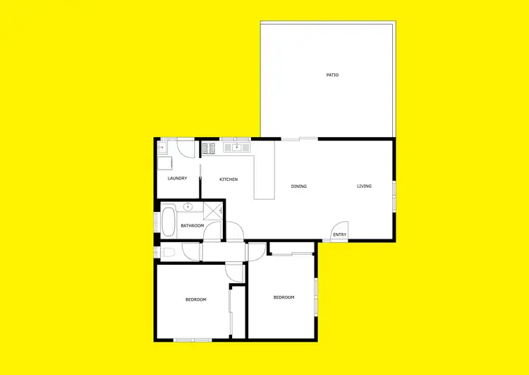 Floorplan of Homely unit listing, 1/21 Etherington Drive, Mildura VIC 3500