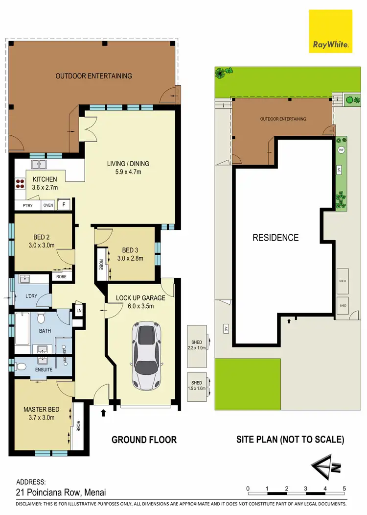 Floorplan of Homely house listing, 21 Poinciana Row, Menai NSW 2234