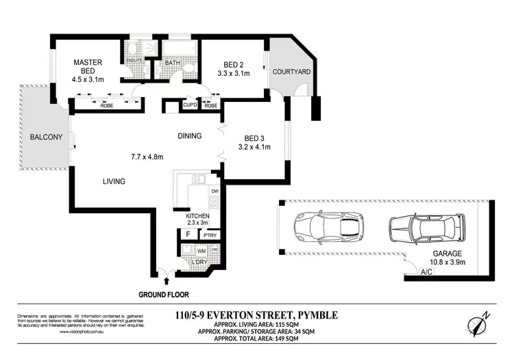 Floorplan of Homely apartment listing, 110/5-9 Everton Street, Pymble NSW 2073