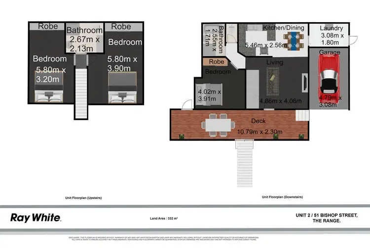 Floorplan of Homely townhouse listing, 2/51 Bishop Street, The Range QLD 4700