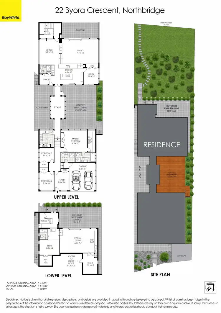 Floorplan of Homely house listing, 22 Byora Crescent, Northbridge NSW 2063