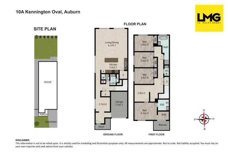 Floorplan of Homely semi-detached listing, 10A Kennington Oval, Auburn NSW 2144