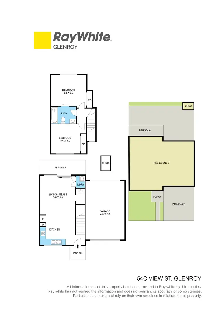 Floorplan of Homely townhouse listing, 54C View Street, Glenroy VIC 3046