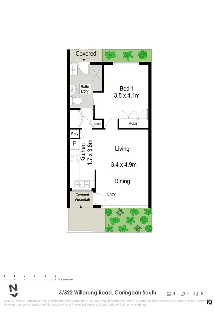 Floorplan of Homely villa listing, 3/322 Willarong Road, Caringbah South NSW 2229