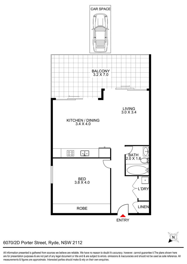 Floorplan of Homely apartment listing, 6070/2D Porter Street, Ryde NSW 2112