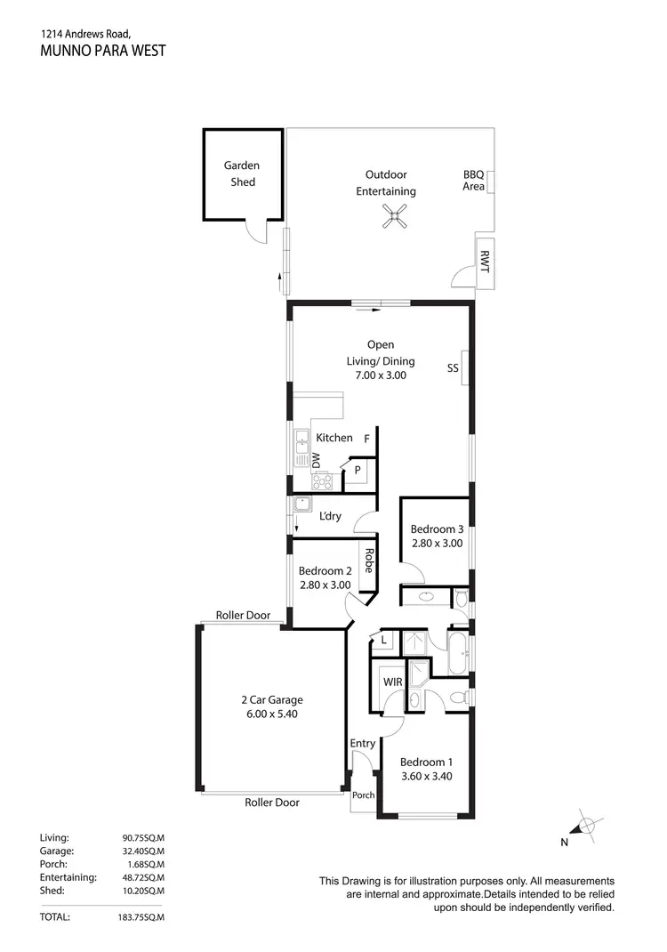Floorplan of Homely house listing, 1214 Andrews Road, Munno Para West SA 5115