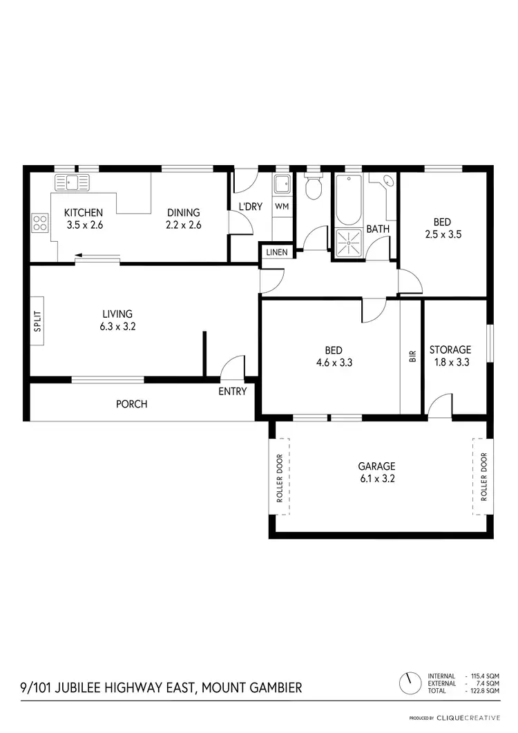 Floorplan of Homely unit listing, 9/101 Jubilee Highway East, Mount Gambier SA 5290