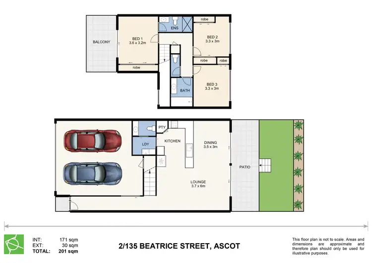 Floorplan of Homely townhouse listing, 4/135 Beatrice Terrace, Ascot QLD 4007