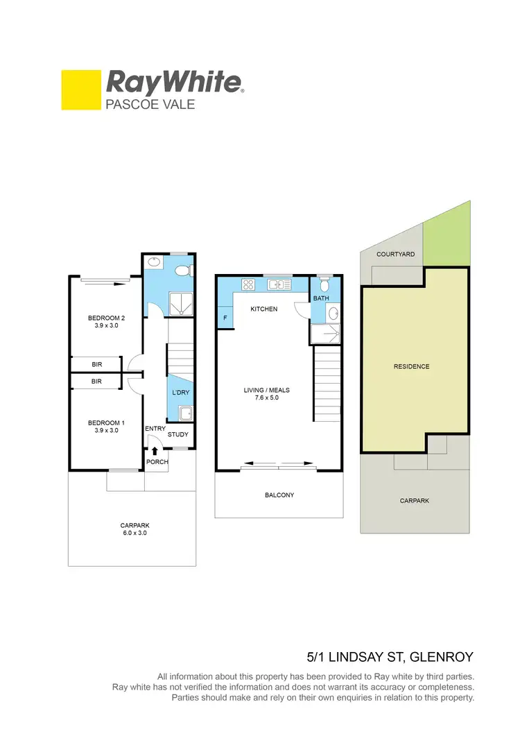 Floorplan of Homely townhouse listing, 5/1 Lindsay Street, Glenroy VIC 3046