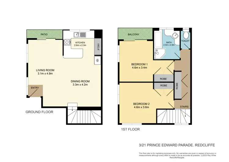 Floorplan of Homely unit listing, 3/21 Prince Edward Parade, Redcliffe QLD 4020