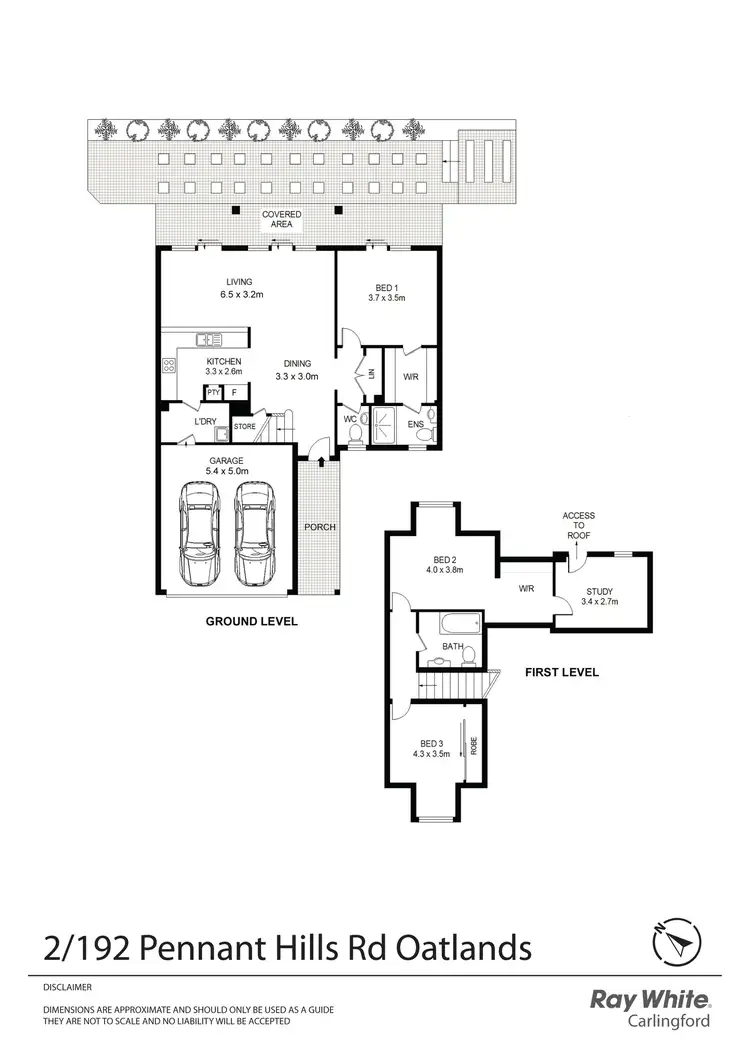 Floorplan of Homely townhouse listing, 2/192 Pennant Hills Road, Oatlands NSW 2117