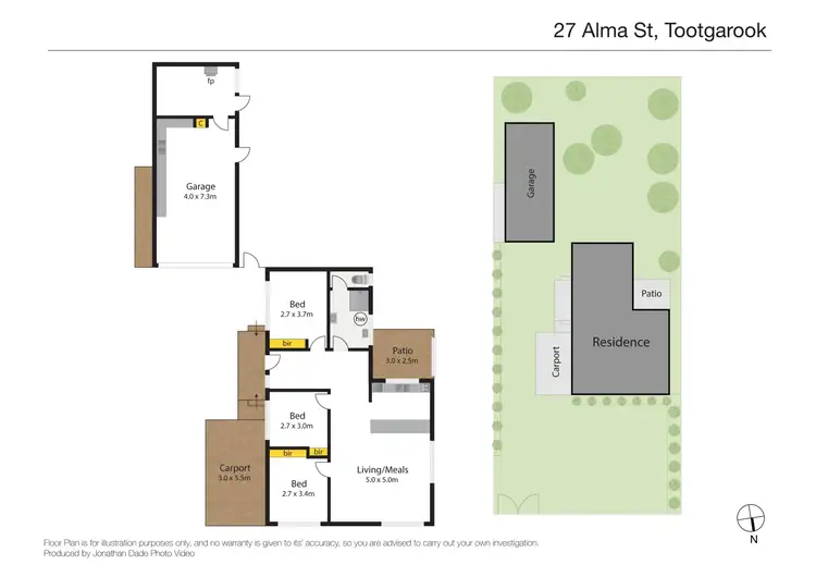Floorplan of Homely house listing, 27 Alma Street, Tootgarook VIC 3941