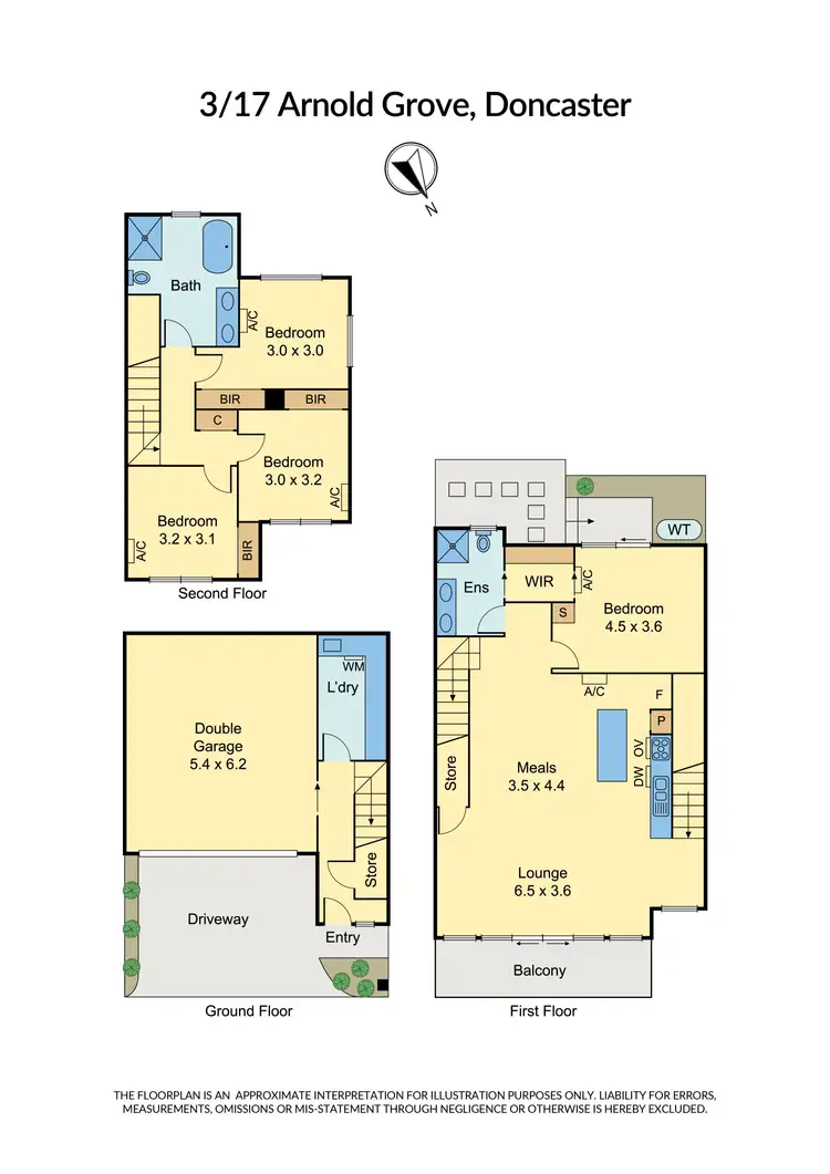 Floorplan of Homely townhouse listing, 3/17 Arnold Grove, Doncaster VIC 3108