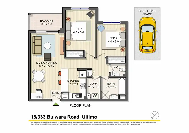 Floorplan of Homely apartment listing, 18/333 Bulwara Road, Ultimo NSW 2007